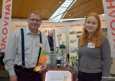Thorkil Schrøder and Catherine Schrøder Dumstrei from Skovhave. The Danish company produces row spraying technologies.